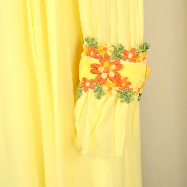 1960s Flower Child Maxi Dress Cats Like Us