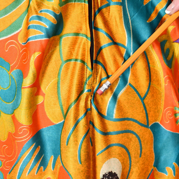 1960s Gold Fish Vintage Maxi Dress Set Cats Like Us