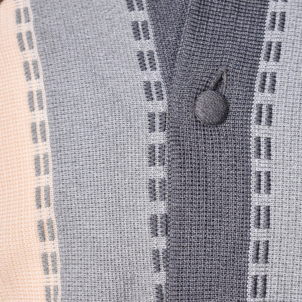 1960s Gray Striped Vintage Knit Shirt Cats Like Us