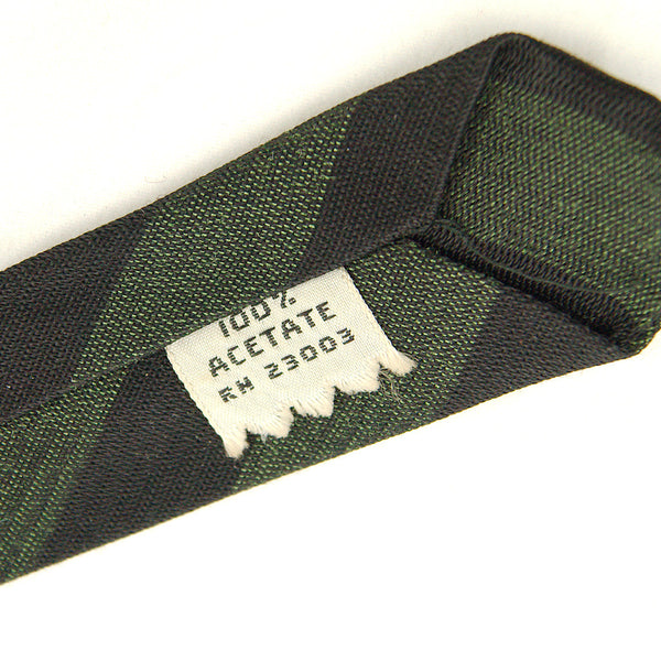 1960s Green & Black Striped Tie Cats Like Us
