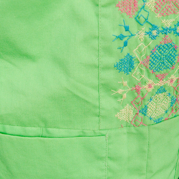1960s Green Embroidered Romper Cats Like Us