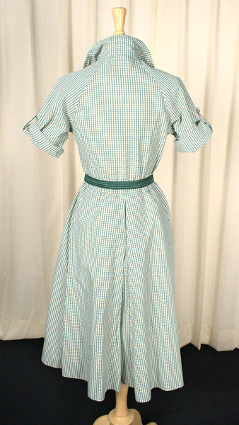1960s Green Plaid Vintage Shirt Dress Cats Like Us