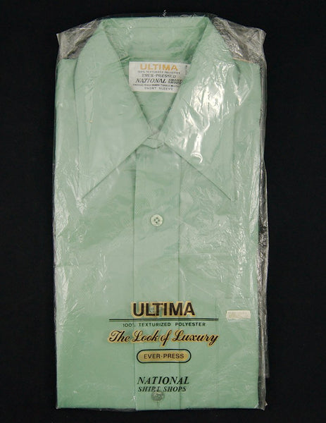1960s Green Textured Shirt Cats Like Us