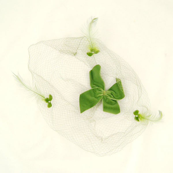 1960s Green feather Whimsy Cats Like Us