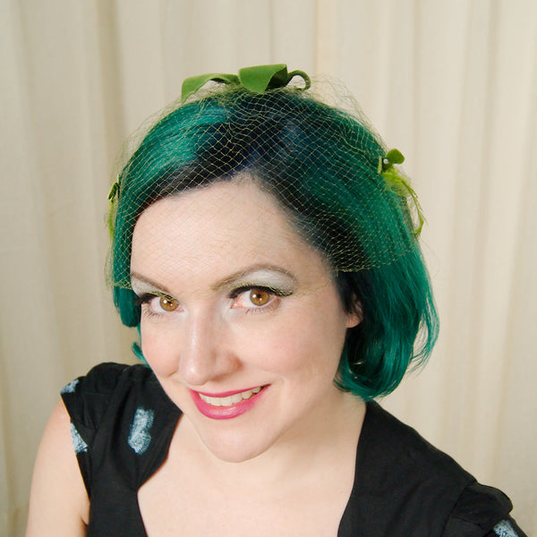 1960s Green feather Whimsy Cats Like Us
