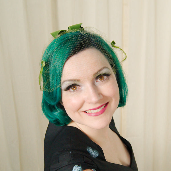 1960s Green feather Whimsy Cats Like Us