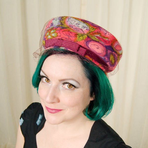 1960s Groovy Fabric Hat Cats Like Us