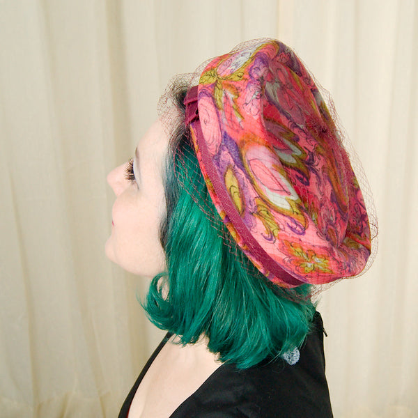 1960s Groovy Fabric Hat Cats Like Us
