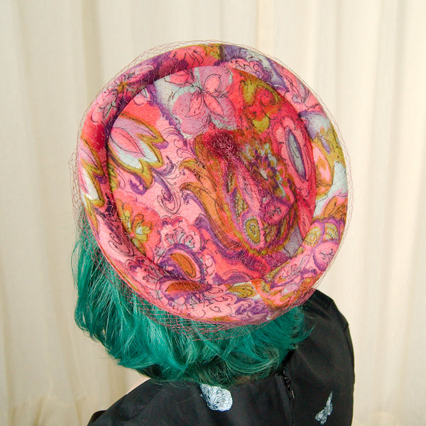 1960s Groovy Fabric Hat Cats Like Us