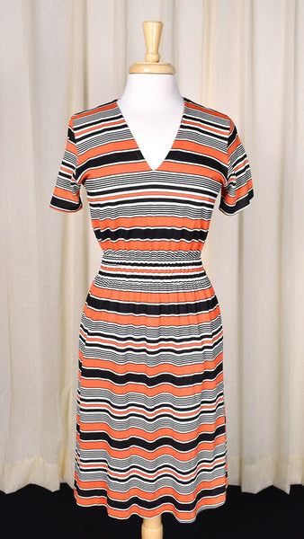 1960s Halloween Stripe Vintage Dress Cats Like Us