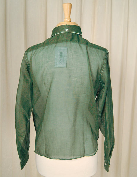 1960s Hunter Green Shirt Cats Like Us