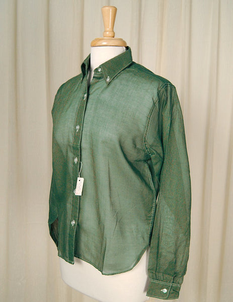 1960s Hunter Green Shirt Cats Like Us