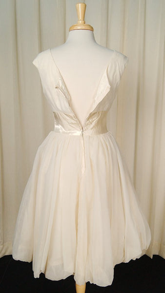1960s Ivory Bubble Swing Dress Cats Like Us