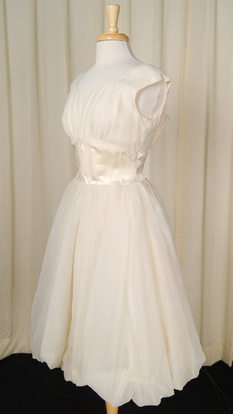 1960s Ivory Bubble Swing Dress Cats Like Us