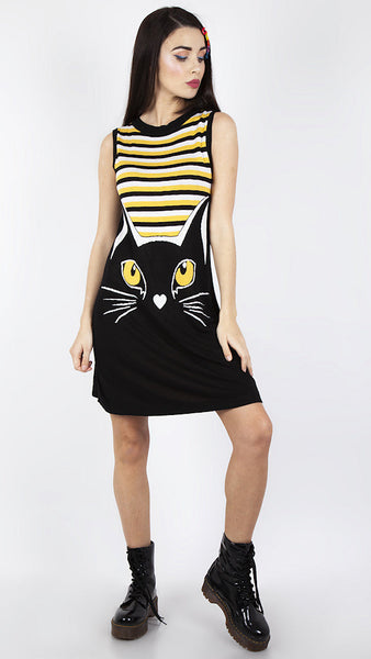 1960s Knit Kitty Dress Cats Like Us