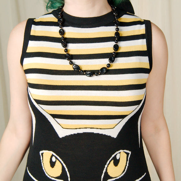 1960s Knit Kitty Dress Cats Like Us