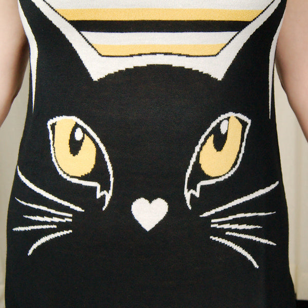 1960s Knit Kitty Dress Cats Like Us