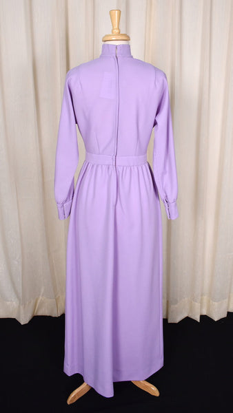 1960s Lavender Maxi Dress Cats Like Us