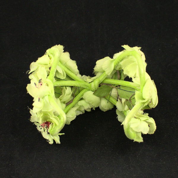 1960s Lime Floral Crescent Hat Cats Like Us