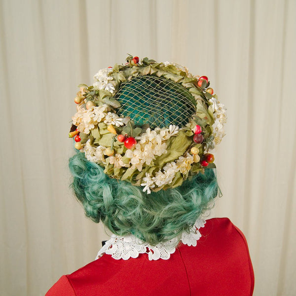 1960s Mini Fruits Hat Cats Like Us