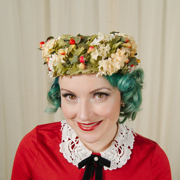 1960s Mini Fruits Hat Cats Like Us