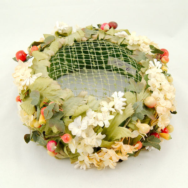 1960s Mini Fruits Hat Cats Like Us