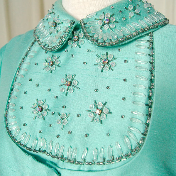 1960s Mint Beaded Dress Suit Cats Like Us