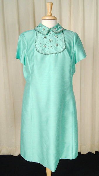 1960s Mint Beaded Dress Suit Cats Like Us