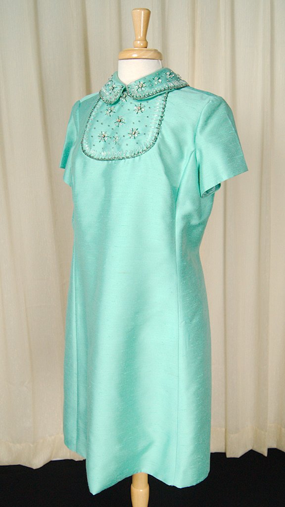 1960s Mint Beaded Dress Suit 1960s Mint Beaded Dress Suit