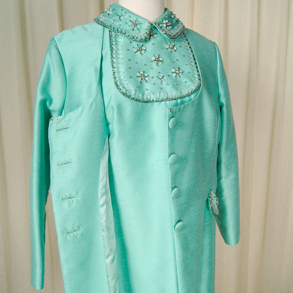 1960s Mint Beaded Dress Suit Cats Like Us
