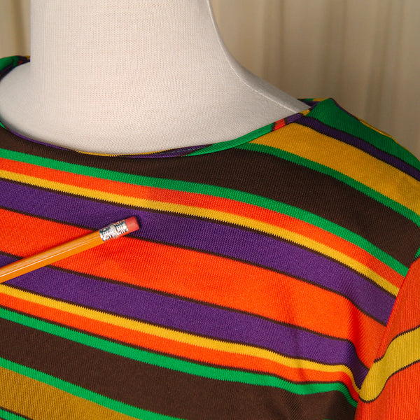 1960s Mod Striped Shift Dress Cats Like Us