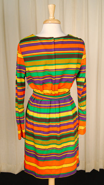 1960s Mod Striped Shift Dress Cats Like Us