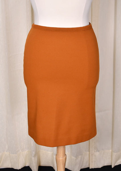 1960s Modern Rust Skirt Suit Cats Like Us