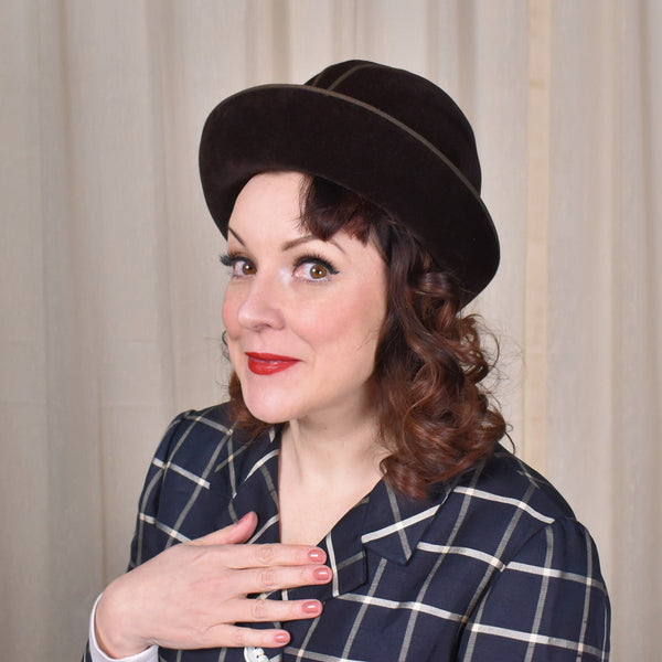 1960s Mr. John Brown Velvet Shoelace Hat Cats Like Us