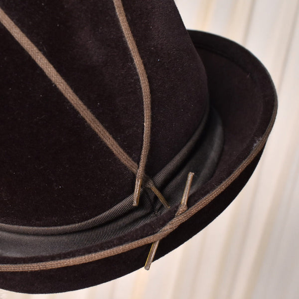 1960s Mr. John Brown Velvet Shoelace Hat Cats Like Us