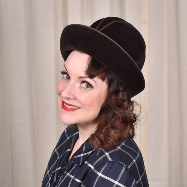 1960s Mr. John Brown Velvet Shoelace Hat Cats Like Us