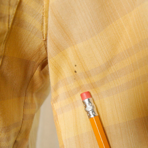 1960s Mustard Plaid SS Shirt Cats Like Us