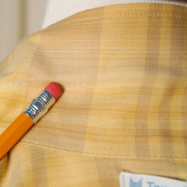 1960s Mustard Plaid SS Shirt Cats Like Us