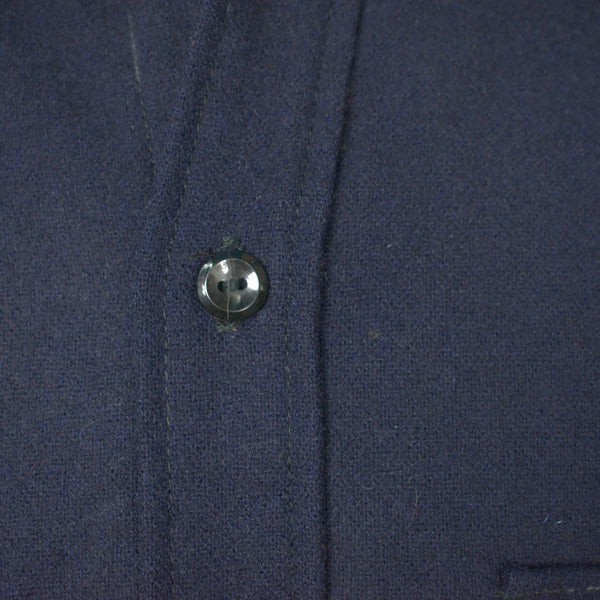 1960s Navy Blue Wool Shirt Cats Like Us