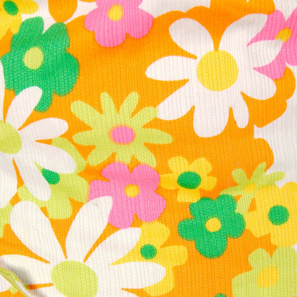 1960s Neon Floral Sun Suit Cats Like Us