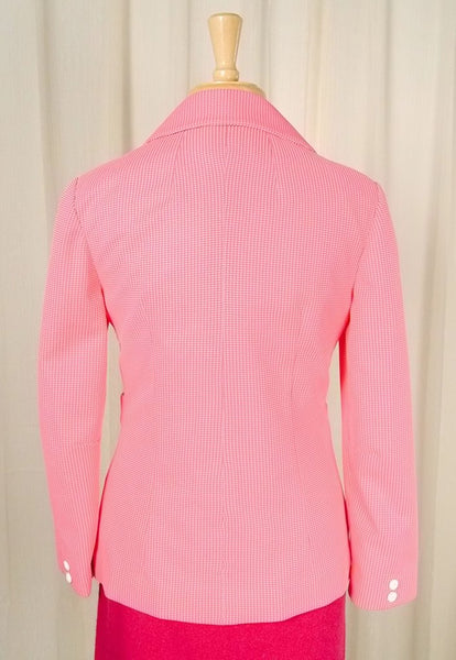 1960s Neon Pink & White Blazer Cats Like Us