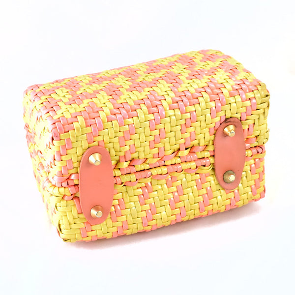 1960s Neon Weaved Handbag Cats Like Us