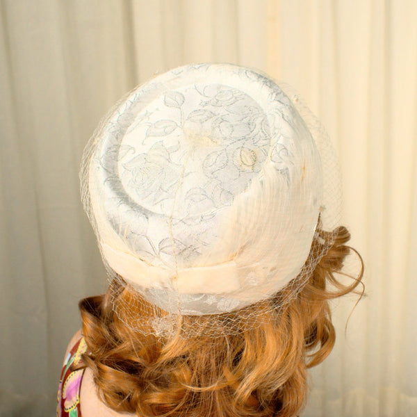 1960s Off White Feather Hat Cats Like Us