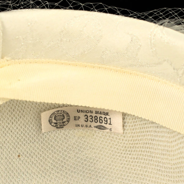 1960s Off White Feather Hat Cats Like Us