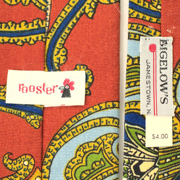 1960s Paisley Cotton Tie Cats Like Us