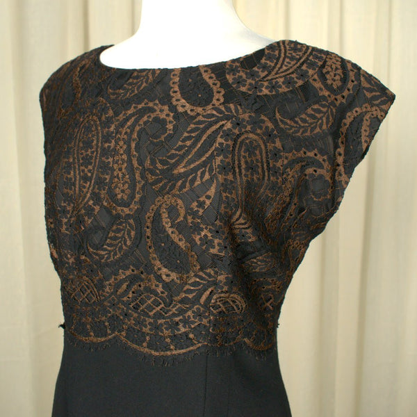 1960s Paisley Lace Wiggle Dress Cats Like Us