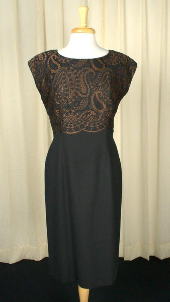1960s Paisley Lace Wiggle Dress Cats Like Us