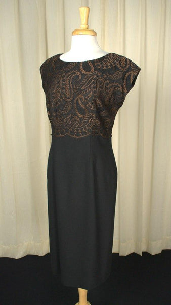 1960s Paisley Lace Wiggle Dress Cats Like Us