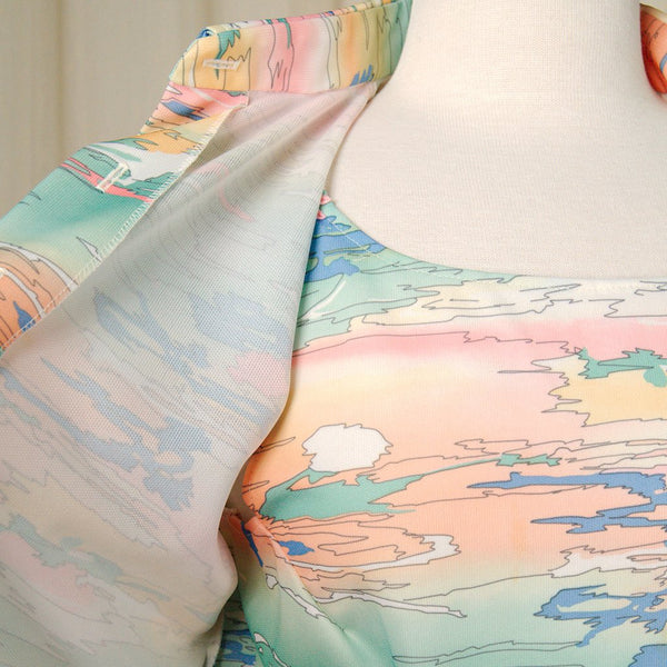 1960s Pastel Landscape Tank Set Cats Like Us