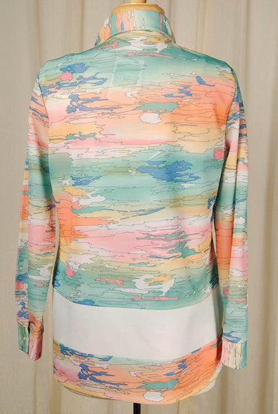 1960s Pastel Landscape Tank Set Cats Like Us